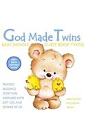 Baby Shower Guest Book Twins: God Made Twins: Blue Prayers Blessings Storytime Keepsake with Gift Log and Stories of US! Baby Shower Decorations Banner Twins Guest Book for Boys 