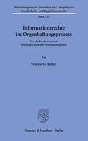 Informationsrechte Im Organhaftungsprozess