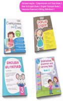 Grade 3 Ultimate English Combo Practice Workbooks Set of 4| NEP Base Interactive Grammar & Writing Skills, Olympiad Prep, and Gear Up English| Ages 8-9 Years