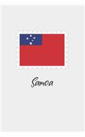 Samoa flag minimalist notebook