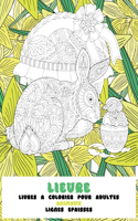 Livres à colorier pour adultes - Lignes épaisses - Animaux - Lièvre