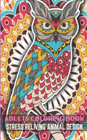 Adults Coloring Book Stress Rekiveing Animal Design