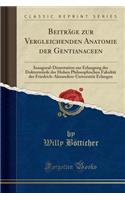 Beitrage Zur Vergleichenden Anatomie Der Gentianaceen: Inaugural-Dissertation Zur Erlangung Der Doktorwurde Der Hohen Philosophischen Fakultat Der Friedrich-Alexanders-Universitat Erlangen (Classic Reprint)