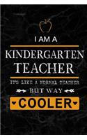 I am a Kindergarten Teacher: Teacher Appreciation Gift: Blank Lined 6x9 Black Marble Granite Cover Notebook, Journal, Perfect Graduation Year End, or a gratitude Gift for Specia