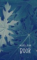 Weekly Plan Book: Aegean Green Leaves 6x9 2 Years 104 Weeks Checklist Planner Undated Organizer / Calendar / Notes / Journal(4 Weekly Planner Leaf)
