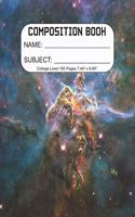 Composition Book: Composition/Exercise book, Notebook and Journal for All Ages, Paperback, College Lined 150 pages 7.44 x 9.69 - Space Nebula Cover