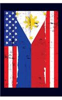 Filipino American Flag Notebook