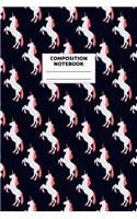 Composition Notebook: Unicorn Journal for Girls, Teen and Women Cute Matte Cover Design with Blank Lined Interior College Ruled (Great as Party Favors, Gifts, Diary, Jour