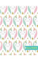 Unicorn Notebook: Cute Kawaii Journal and Diary Large 8.5 x 11 Matte Cover with Blank Lined Ruled White Paper Interior - Perfect for School, Gifts for Kids (Girls and