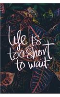 Life is Too Short To Wait.