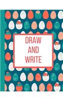 Draw And Write: Notebook-Dino Eggs-120 Pages 8.5 x 11