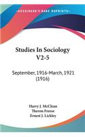 Studies In Sociology V2-5