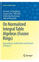 On Normalized Integral Table Algebras (Fusion Rings): Generated by a Faithful Non-real Element of Degree 3(16 Algebra and Applications)