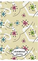 Notebook Journal Dot-grid, Graph, Lined, Blank, No Lined - Retro Pattern: Small Pocket Notebook / Journal / Diary: 6