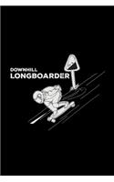 Downhill longboarder: 6x9 Longboard - dotgrid - dot grid paper - notebook - notes