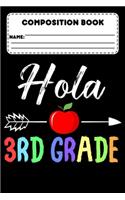 Composition Book Hola 3rd Grade