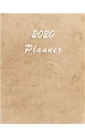 2020 Planner: Daily Weekly and Monthly Planner - January 2020 to December 2020 - Organizer & Diary - To do list - Notes - Month's Focus - Elegant Leather effect