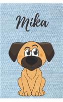 Mika Hunde-Notizbuch / Malbuch / Tagebuch: Individuelles personalisiertes blanko Jungen & Männer Namen Notizbuch, blanko DIN A5 Seiten. Ideal als Uni ... Weihnachts & Geburtstags Geschenk für