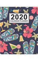 2020 Calendar Planner: Beach Daily Weekly Monthly Calendar 2020 Planner - January 2020 to December 2020