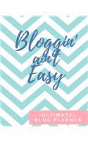 Bloggin' Ain't Easy - Ultimate Blog Planner: Blog Planning Notebook Journal - Content Calendar & Post Organizer - Social Media Marketing - 12 Months Year Blog Plan - Gift For Bloggers - (8 x 10