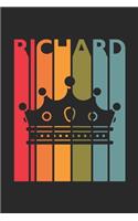 Richard: Vintage Custom Personalized Lined Name Notebook, Diary, Journal - Retro Birthday, Christmas Gifts for Son, Nephew, Brother, Dad, Father: Medium Coll