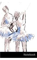Notebook: Ballet Ballerina themed ruled Notebook / Journal / Diary / Composition Book / Planner / Log Book / Notes - 6 x 9 inches (15,24 x 22,86 cm), 110 wide