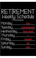 Retirement weekly schedule