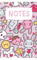 Kawaii Japanese Notes Notebook Japanese Stationery Gift Bunny Usagi Otaku Anime Manga: Cute Japanese Stationery