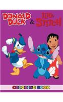 Donald Duck and Lilo and Stitch Coloring Book: 2 in 1 Coloring Book for Kids and Adults, Activity Book, Great Starter Book for Children with Fun, Easy, and Relaxing Coloring Pages