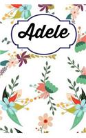 Adele: Personalised Homework Book Notepad Notebook Composition and Journal Gratitude Diary