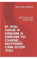 If You Have a Dream a Dream to Chase... Nothing Can Stop You