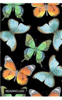 Reading Log: Beautiful Watercolor Butterfly Book Record for Adults with Questions & Summary Novelty Gift for Book Lovers, Book Reviews for Bookworms