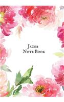 Jacob Note Book: Personalized Blank Ruled Notebook Office Journal Entries Writing Pad Great Gift Idea