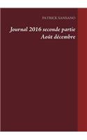 Journal 2016 seconde partie Août décembre