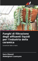 Fanghi di filtrazione degli effluenti liquidi per l'industria della ceramica