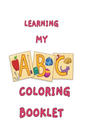 Learning My ABC Coloring Book Booklet