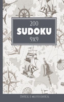 200 Sudoku 9x9 difícil e muito difícil Vol. 10: com soluções e quebra-cabeças bônus