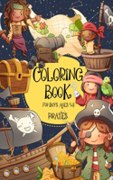 Pirates Coloring Book for Boys Ages 4-8
