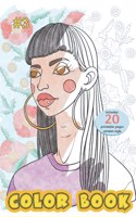 Color Book - portrait -cartoon style- 20 pages