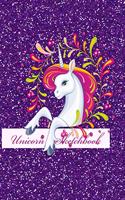 Unicorn Sketchbook: Large Faux Glitter Sketch Book Journal for Doodling, Coloring Tons of Creative Fun For Girls - Festive Unicorn