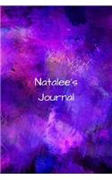 Natalee's Journal: Personalized Lined Journal for Natalee Diary Notebook 100 Pages, 6" x 9" (15.24 x 22.86 cm), Durable Soft Cover