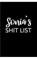 Sonia's Shit List