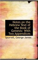 Notes on the Hebrew Text of the Book of Genesis: With Two Appendices