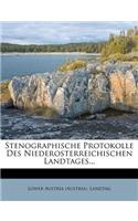 Stenographische Protokolle Des Niederosterreichischen Landtages...