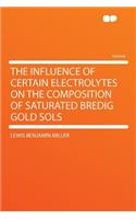 The Influence of Certain Electrolytes on the Composition of Saturated Bredig Gold Sols
