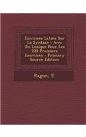 Exercices Latins Sur La Syntaxe