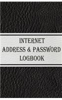 Internet address & password logbook