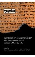 As Those Who Are Taught
