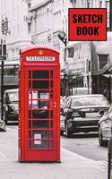 Sketch Book: London phone booth; 100 sheets/200 pages; 6 x 9