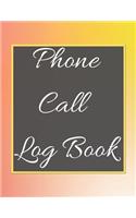 Phone Call Log Book